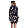 Stylish Turn Down Collar Long Sleeve Star Print A-Line Women's Dress