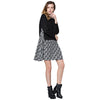 Fashionable Round Collar Long Sleeve Floral Print Spliced Faux Two Piece Women's Dress