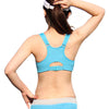 Active U-Neck Pure Color Zippered Racerback Crop Top for Women