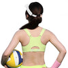 Active U-Neck Pure Color Zippered Racerback Crop Top for Women