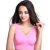 Active V-Neck Pure Color Wireless Gym Crop Top for Women