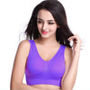 Active V-Neck Pure Color Wireless Gym Crop Top for Women