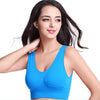 Active V-Neck Pure Color Wireless Gym Crop Top for Women