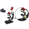 Beginner Microscope Kit LED 100X 400X and 1200X Magnification Kids Science Toys with Accessory Set