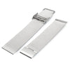 22mm Men Women Stainless Steel Mesh Watch Strap Folding Clasp with Safety Bracelet