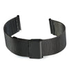 22mm Men Women Stainless Steel Mesh Watch Strap Folding Clasp with Safety Bracelet
