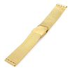 20mm Men Women Stainless Steel Mesh Watch Strap Folding Clasp with Safety Bracelet