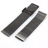 20mm Men Women Stainless Steel Mesh Watch Strap Folding Clasp with Safety Bracelet