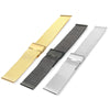 18mm Men Women Stainless Steel Mesh Watch Strap Folding Clasp with Safety Bracelet