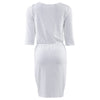 Chic Slash Collar Half Sleeve Backless Pure Color Bodycon Women's Dress