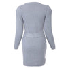 Stylish Round Collar Long Sleeve Color Bowknot Design Women's Sweater Dress