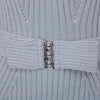 Stylish Round Collar Long Sleeve Color Bowknot Design Women's Sweater Dress