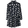 Stylish Turn Down Collar Long Sleeve Star Print A-Line Women's Dress