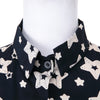 Stylish Turn Down Collar Long Sleeve Star Print A-Line Women's Dress