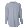 Stylish Shirt Collar Long Sleeve Spliced Color Block Loose-Fitting Women's Blouse