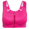 Active U-Neck Pure Color Zippered Racerback Crop Top for Women
