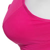 Active U-Neck Pure Color Zippered Racerback Crop Top for Women
