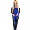 Chic Scoop Collar Long Sleeve Multi-Way Solid Clor Lace Up T-Shirt for Women