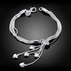 Tai Chi Heart-Hanging Bracelet Heart-Shaped Silver Chain Bracelet