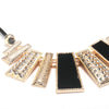Diamante Geometric Pendant Hollow Necklace