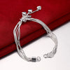 Tai Chi Heart-Hanging Bracelet Heart-Shaped Silver Chain Bracelet