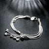 Tai Chi Heart-Hanging Bracelet Heart-Shaped Silver Chain Bracelet
