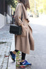 Stylish Turn Down Collar Long Sleeve Light Camel Women's Coat