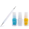 Beauty 3 Candy Colors Smooth Set Nail Art DIY Nail Polish Kit with Nail Art pen
