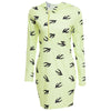 Casual Hooded Long Sleeve Animal Print Zippered Dress for Women