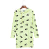 Casual Hooded Long Sleeve Animal Print Zippered Dress for Women
