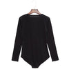 Sexy V-Neck Long Sleeve Criss Cross Pure Color Romper for Women