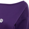 Fashionable Skew Collar Long Sleeve Achor Print Loose-Fitting Ladies T-Shirt