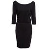 Chic Slash Collar Half Sleeve Backless Pure Color Bodycon Women's Dress