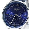 GUANQIN Male Leather Calendar Luminous Analog Quartz Watch with Moving Sub-dials