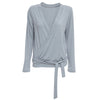 Chic Scoop Collar Long Sleeve Multi-Way Solid Clor Lace Up T-Shirt for Women