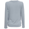Chic Scoop Collar Long Sleeve Multi-Way Solid Clor Lace Up T-Shirt for Women
