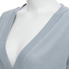Chic Scoop Collar Long Sleeve Multi-Way Solid Clor Lace Up T-Shirt for Women