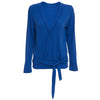 Chic Scoop Collar Long Sleeve Multi-Way Solid Clor Lace Up T-Shirt for Women