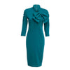 Women Large Butterfly 3/4 Length Sleeve Sleeve Slim Fit Thin Package Hip Bodycon Dress