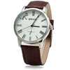 WeiQin W23056 Male Analog Quartz Watch Leather Band 5ATM Water Resistant Small Dial Decorating