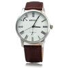 WeiQin W23056 Male Analog Quartz Watch Leather Band 5ATM Water Resistant Small Dial Decorating
