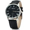 WeiQin W23056 Male Analog Quartz Watch Leather Band 5ATM Water Resistant Small Dial Decorating
