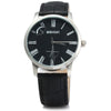 WeiQin W23056 Male Analog Quartz Watch Leather Band 5ATM Water Resistant Small Dial Decorating
