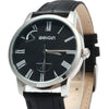 WeiQin W23056 Male Analog Quartz Watch Leather Band 5ATM Water Resistant Small Dial Decorating