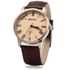 WeiQin W23056 Male Analog Quartz Watch Leather Band 5ATM Water Resistant Small Dial Decorating