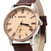 WeiQin W23056 Male Analog Quartz Watch Leather Band 5ATM Water Resistant Small Dial Decorating