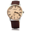 WeiQin W23056 Male Analog Quartz Watch Leather Band 5ATM Water Resistant Small Dial Decorating