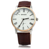 WeiQin W23056 Male Analog Quartz Watch Leather Band 5ATM Water Resistant Small Dial Decorating