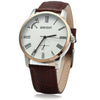 WeiQin W23056 Male Analog Quartz Watch Leather Band 5ATM Water Resistant Small Dial Decorating