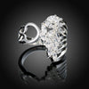 Silver Plated Finger Ring for Lady Feather Pattern R680